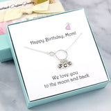 Personalized Mom Birthday Gift - Children's Initial Necklace, Sterling Silver