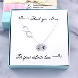 Mom Gift - Personalized Infinity Necklace, Sterling Silver