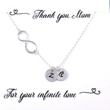 Mom Gift - Personalized Infinity Necklace, Sterling Silver