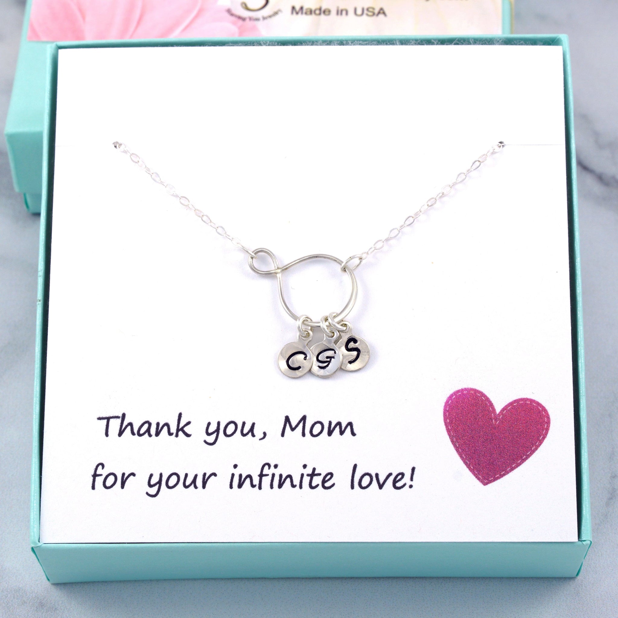 Children's Initials on Real Silver Necklace | Charming Engraving