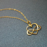 gold infinity heart necklace for women