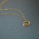 gold infinity heart necklace for women