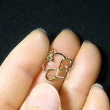 gold infinity heart necklace for women