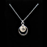 bridesmaid initial necklace sterling silver
