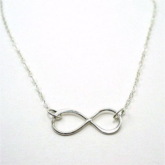 simple infinity necklace sterling silver