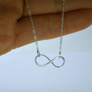 simple infinity necklace sterling silver