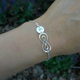 personalized infinity initial bracelet sterling silver