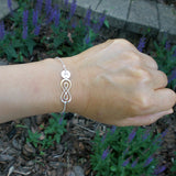 personalized infinity initial bracelet sterling silver