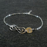 sweet 16 gift for girl infinity initial bracelet sterling silver