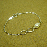 Mom Gifts Infinity Pearl Bracelet Message Card Jewelry