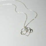 Infinity Heart Necklace, Gemstone Birthstone Jewelry, Sterling Silver
