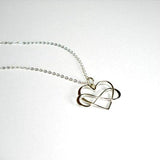 long distance friendship gift infinity heart necklace silver