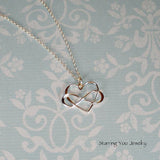 mother's day jewelry gift silver infinity heart necklace