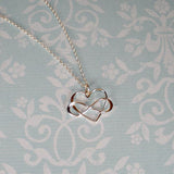 Mother's day gift silver infinity necklace card message