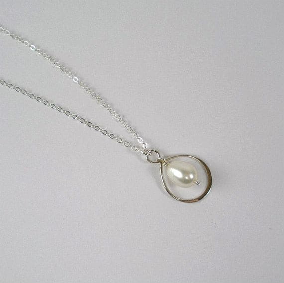 mom gifts pearl drop necklace message card jewelry