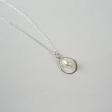 bridesmaid gift pearl drop necklace