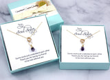 Soul Sister Gift - Amethyst Gemstone Necklace, 14k Gold Filled