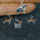 sterling silver cat charm necklace cat lover gifts