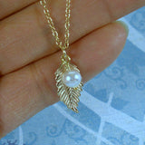 sister jewelry gift dainty leaf necklace