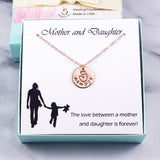 Personalized Mom & Child Always Necklace Gift, 14k Rose/Yellow Gold-Filled or Sterling Silver