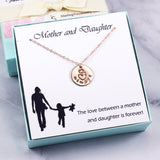 Personalized Mom & Child Always Necklace Gift, 14k Rose/Yellow Gold-Filled or Sterling Silver