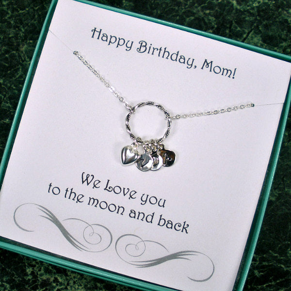 personalized mom mother in law birthday gift idea initial necklace