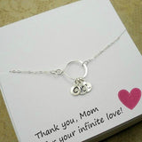 personalized mom gifts childrens initial necklace sterling silver
