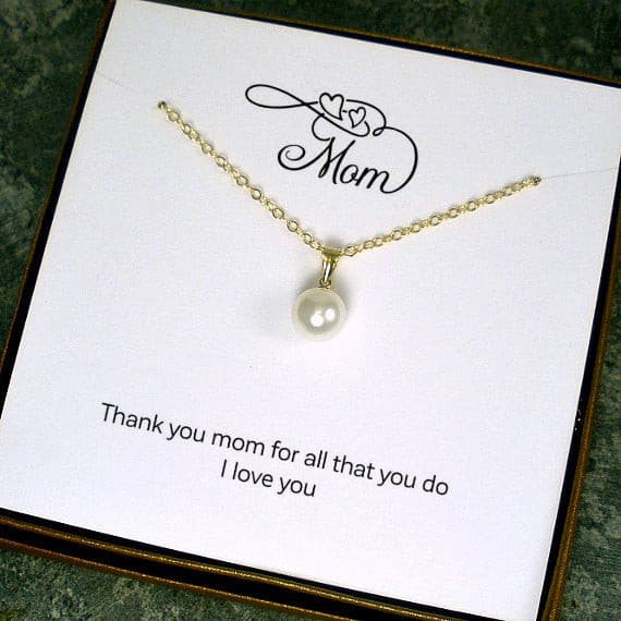 gift for mothers, message card necklace