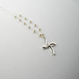 cross pearl necklace unique custom jewelry for women