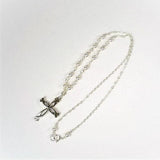 cross pearl necklace unique custom jewelry for women