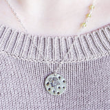 Celestial Peridot Poppy Necklace, Sterling Silver