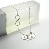 mom gifts personalized kids initial necklace infinity initial silver