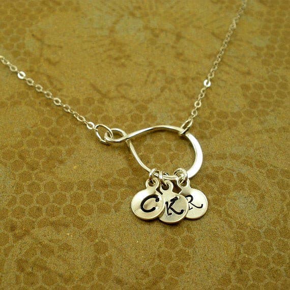 personalized mom gifts childrens initial necklace sterling silver