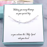Christian Gifts: Sideways Cross Bracelet, Sterling Silver