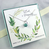 Jade Crystal Pearl Necklace, Sterling Silver