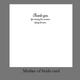 mother of bride and groom message card
