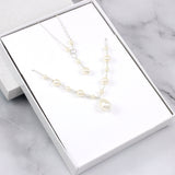 Pearl Wedding Necklace, Sterling Silver