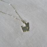 dog necklace for human, labrador yorkie chihuahua silver