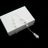 bridal pearl jewelry set backdrop necklace earrings swarovski