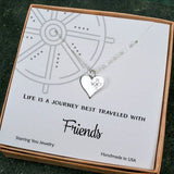 unique best friend gift friendship necklace message jewelry