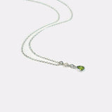 birthstone necklace for mom, sterling silver