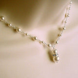 pearl wedding necklace swarovski sterling silver