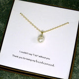 pearl bridesmaid necklace gift set swarovski gold