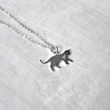 sterling silver cat charm necklace cat lover gifts