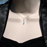 March birthstone necklace gemstone jewelry womens