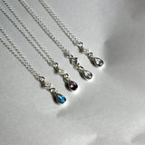 March birthstone necklace gemstone jewelry womens