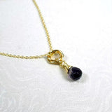 soul sister gift gold amethyst Interlocking necklace