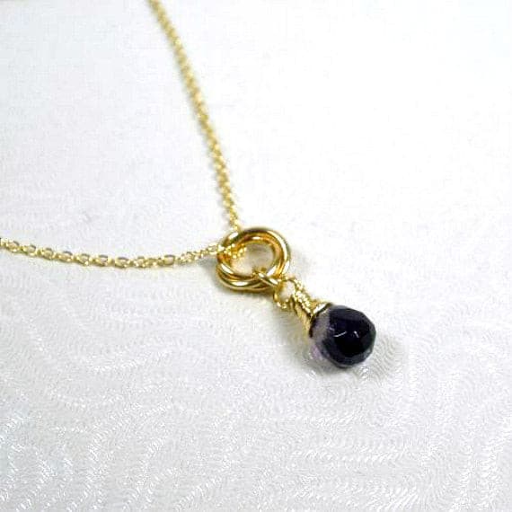 mother of the bride gift amethyst gold necklace
