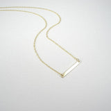 gold bar necklace simple minimalist jewelry