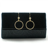 dainty gold circle earrings